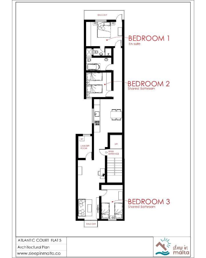 F5 1, Private Double With Private Bathroom And Balcony In Shared Flat Alloggio in famiglia Msida